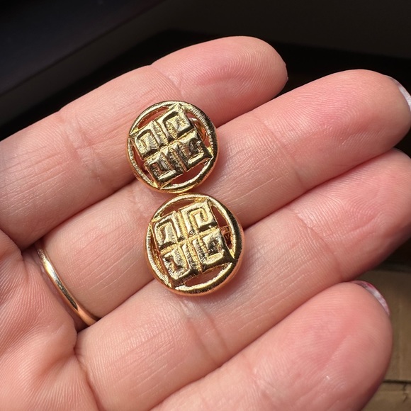 Givenchy Jewelry - EA19 Vintage Givenchy earrings Logo Clip On